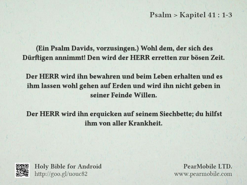 Psalm, Kapitel 41:1-3